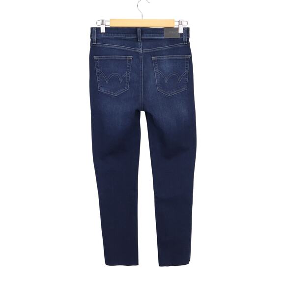NWT Edwin Bree Mid-Rise Straight Leg Crop Stretch Denim In Night Sky Size 27 - Picture 2 of 6